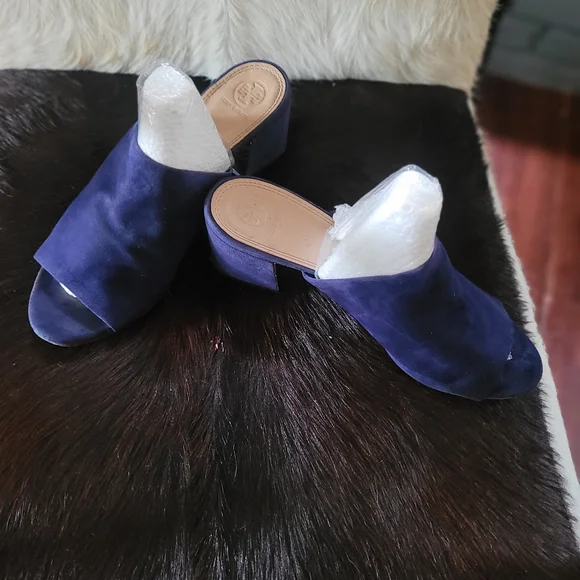 Tory Burch Blue Mules Sleek and Comfortable - Picture 2 of 6